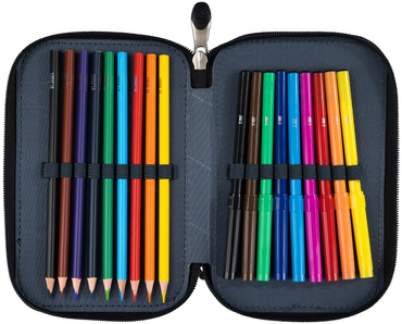 PIÓRNIK PODWÓJNY Z WYPOSAŻENIEM ST.RIGHT PC-04 PIŁKA NOŻNA NEON FOOTBALL