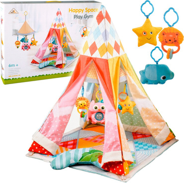 NAMIOT TIPI DOMEK MATA EDUKACYJNA ZABAWKI PODUSZKA