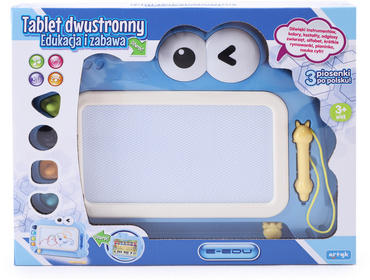 TABLET DLA DZIECI DWUSTRONNY PAD EDUKACYJNY 2w1 INTERAKTYWNY ZNIKOPIS po polsku E-EDU