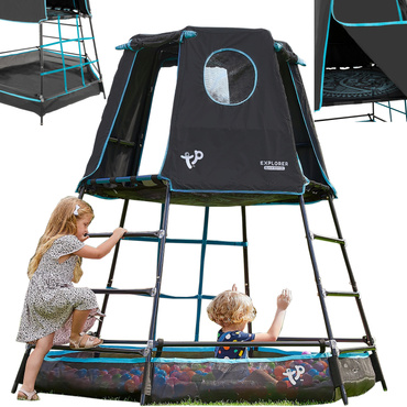 PLAC ZABAW OGRODOWY 3w1 DOMEK WIEŻA WSPINACZKOWA SUCHY BASEN PIASKOWNICA TP Toys