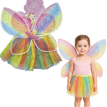 SKRZYDEŁKA dla wróżki aniołka SPÓDNICZKA STRÓJ KARNAWAŁOWY kostium