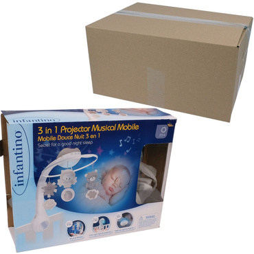 OUTLET B-Kids MUZYCZNA KARUZELA Projektor Lampka 3w1 Beżowa OUTLET