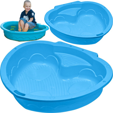 ZESTAW 2 SZTUKI PalPlay MOCNA DUŻA PIASKOWNICA SERDUSZKO 158x90 cm BASEN BLUE KOMPLET 2szt