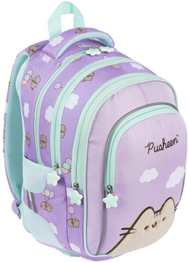 PLECAK TORNISTER SZKOLNY 4-KOMOROWY DLA DZIEWCZYNKI KOT PUSHEEN VIOLET BPL-58