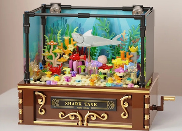 KLOCKI AKWARIUM rybki rafa koralowa 721el RUCHOME ELEMENTY POŚWIETLENIE LED