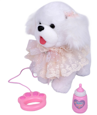 PIESEK INTERAKTYWNY CHODZĄCY NA SMYCZY reaguje na dotyk CHODZI LIŻE NAGRYWA