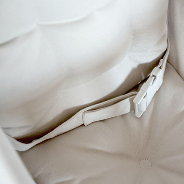 DREWNIANA HUŚTAWKA DLA DZIECI niemowląt MIĘKKA BEZPIECZNA FOTELIK Z PASAMI 6M+