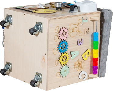 PUFA SKRZYNIA MANIPULACYJNA SENSORYCZNA schowek POJEMNIK Na Zabawki TABLICA