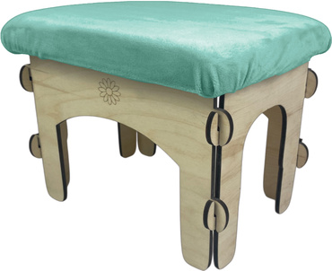 DREWNIANA TOALETKA Z TABORETEM I AKCESORIAMI 