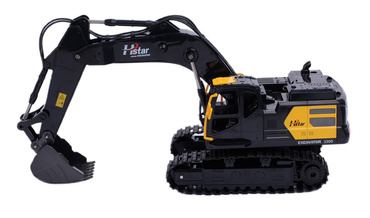 DUŻA KOPARKA ZDALNIE STEROWANA NA PILOTA RUCHOMA ŁYŻKA RC Akumulator USB PARA WODNA