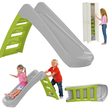 PalPlay STABILNA ZJEŻDŻALNIA ślizg składana SZARA STORM 130cm