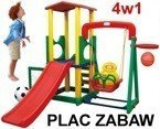 PLAC ZABAW XL 4w1 HUŚTAWKA ZJEŻDŻALNIA KOSZ BRAMKA