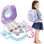 TOALETKA DLA DZIEWCZYNKI BIŻUTERIA ZAPLATACZ DO WŁOSÓW 2W1 PLECAK FIOLET