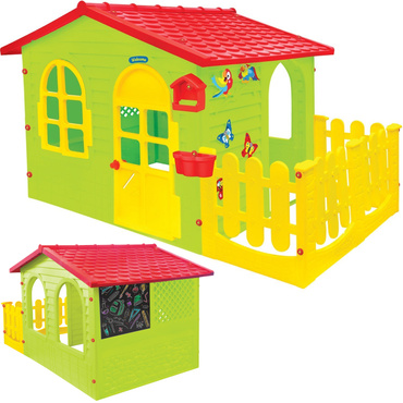 Mochtoys DOMEK XXL Z PŁOTKIEM DLA DZIECI DO OGRODU 12243