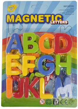 LITERKI MAGNETYCZNE ALFABET ZESTAW DO TABLICY 24el