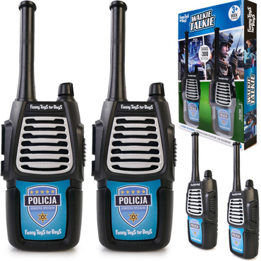 WALKIE TALKIE POLICJA KRÓTKOFALÓWKI DLA 2 OSÓB DUŻY ZASIĘG DO 300m