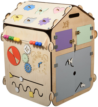 DOMEK MANIPULACYJNY SENSORYCZNY MONTESSORI TABLICA