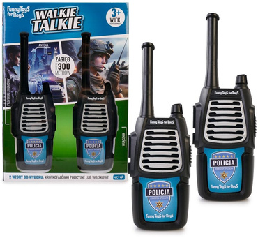 WALKIE TALKIE POLICJA KRÓTKOFALÓWKI DLA 2 OSÓB DUŻY ZASIĘG DO 300m