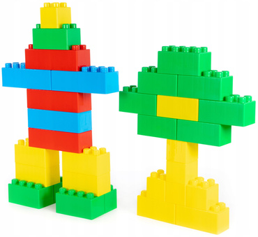 KLOCKI BUDOWLANE konstrukcyjne CEGŁY DUŻY ZESTAW GIGANTXXL 27 elementów