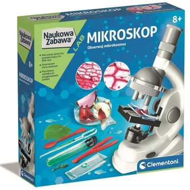 MIKROSKOP 600x dla dzieci NAUKOWA ZABAWA akcesoria Clementoni
