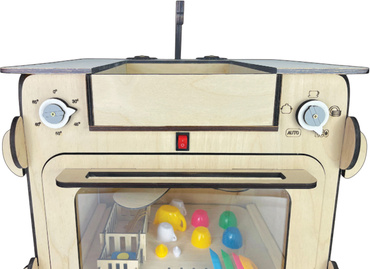 DUŻA DREWNIANA ZMYWARKA ZE ŚWIATŁEM ZLEWEM I AKCESORIAMI DLA DZIECI Naturalna