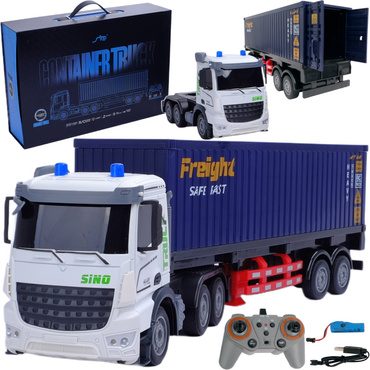 TIR DUŻA CIĘŻARÓWKA W WALIZCE ZDALNIE STEROWANA 52cm EFEKTY ŚWIATŁO DŹWIĘK USB