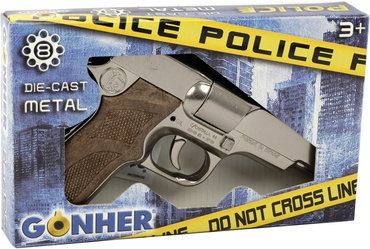 METALOWY PISTOLET POLICE NA KAPISZONY Dyski 2502 GONHER 125/0