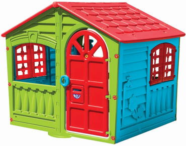 PalPlay WIELKI DOMEK OGRODOWY ZJEŻDŻALNIA zielona PIASKOWNICA zielona Moch PLAC ZABAW 