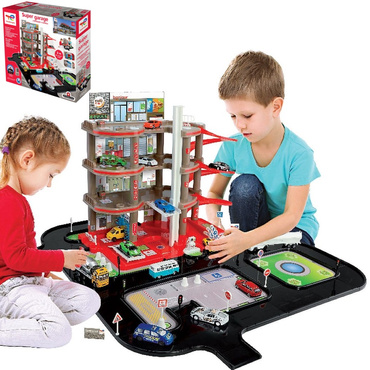 Mochtoys TOTAL DUŻY GARAŻ PARKING 4 POZIOMY Stacja TOR