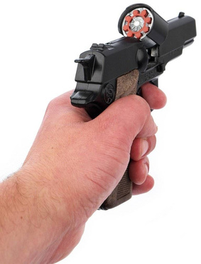 METALOWY PISTOLET NA KAPISZONY POLICJANTA KABURA GONHER 1125/6