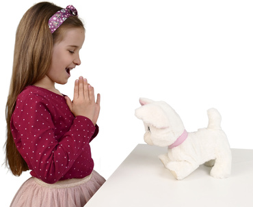 PIESEK INTERAKTYWNY CHODZĄCY PIES SZCZEKA REAGUJE NA DOTYK NATALIA