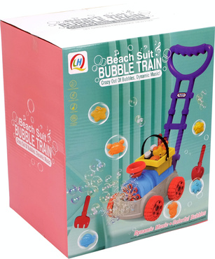 KOSIARKA POCIĄG PUSZCZA BAŃKI MYDLANE PŁYN ZESTAW DO PIASKU