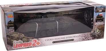 DUŻY CZOŁG LEOPARD NA PILOTA R/C LED DŹWIĘK + USB