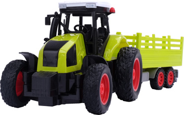 DUŻY TRAKTOR STEROWANY Z PRZYCZEPĄ RC CIĄGNIK 39cm USB