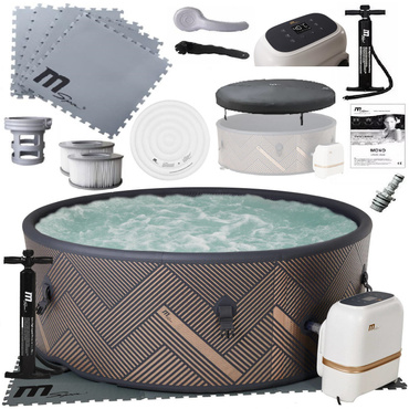 DUŻE SPA OGRODOWE basen z HYDROMASAŻEM Dmuchane OZON WIFI MONO MAX 8 osób W-FI