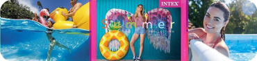 INTEX MATERAC PLAŻOWY Do pływania OKIENKO 188x71cm