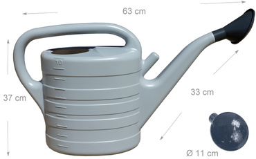 KONEWKA OGRODOWA  NA WODĘ 10L CLASSIC + SITKO SZARA