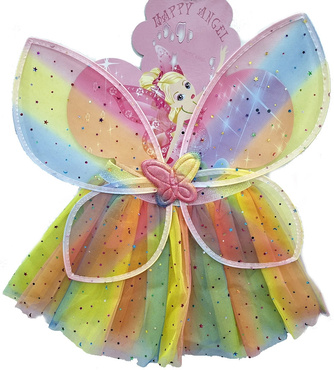 SKRZYDEŁKA dla wróżki aniołka SPÓDNICZKA STRÓJ KARNAWAŁOWY kostium