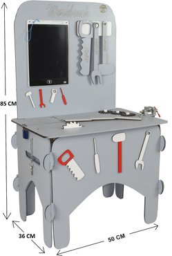 DUŻY DREWNIANY WARSZTAT MAJSTERKOWICZA ZNIKOPIS NARZĘDZIA ZESTAW