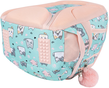 ST.RIGHT PLECAK SZKOLNY 3-KOMOROWY TORNISTER KLASA 1-3 KOTKI BP-26 CHARMING CATS