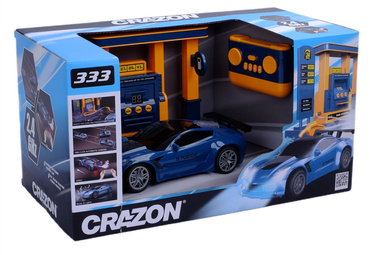 AUTO ZDALNIE STEROWANE + STACJA PALIW dystrybutor WODY PARA Z WYDECHU SAMOCHÓD RC światła LED