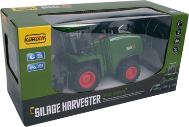 KOMBAJN ZDALNIE STEROWANY TRAKTOR LED DYMI RC akumulator USB