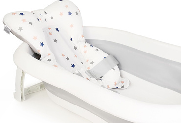 SKŁADANA WANIENKA DLA NIEMOWLAKA turystyczna TERMOMETR PODUSZKA wanna SZARA