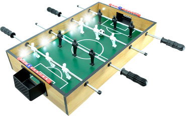 PIŁKARZYKI STOŁOWE PORŚWIETLENIE LED DUŻE DREWNIANE PIŁKA NOŻNA STÓŁ