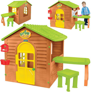 Mochtoys DOMEK DLA DZIECI ZE STOLIKIEM I STOŁECZKIEM