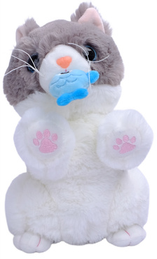 KOTEK INTERAKTYWNY Z RYBKĄ reaguje na dotyk NAGRYWA dźwięki