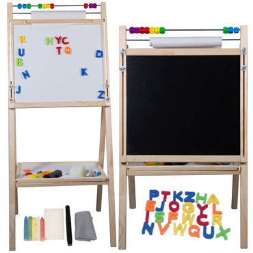 REGULOWANA TABLICA MAGNETYCZNA KREDOWA PAPIER LICZYDŁO 6W1 78-118cm