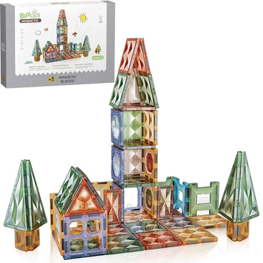 KLOCKI MAGNETYCZNE konstrukcyjne DLA DZIECI zestaw 84 el