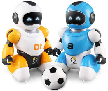 2 ROBOT ZDALNIE STEROWANE GRAJĄCE W PIŁKĘ CHODZĄCE PILOT KNABO FOOTBALL
