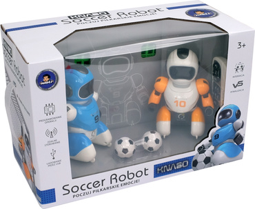2 ROBOT ZDALNIE STEROWANE GRAJĄCE W PIŁKĘ CHODZĄCE PILOT KNABO FOOTBALL